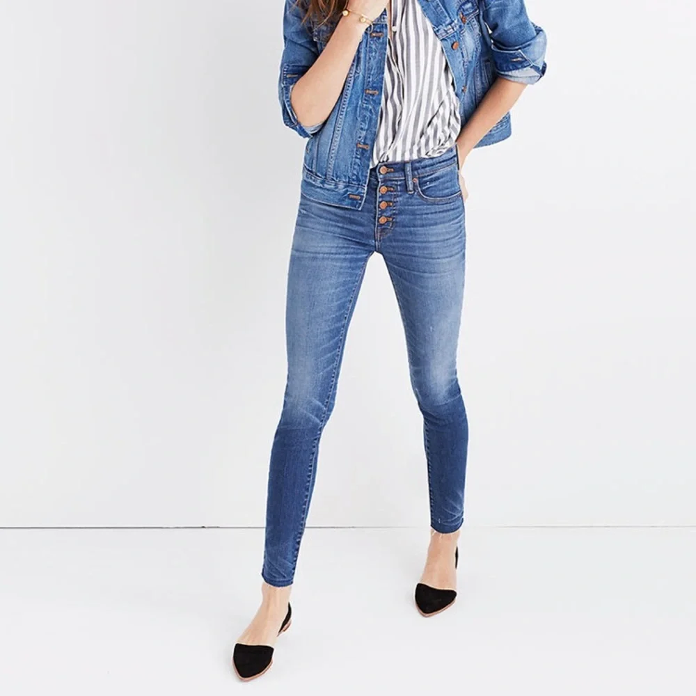 Madewell 9” High Riser Skinny Button Fly - Picture 1 of 7